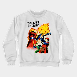 ARMED DINOSAUR VS PLUMBERS / White & light variants Crewneck Sweatshirt